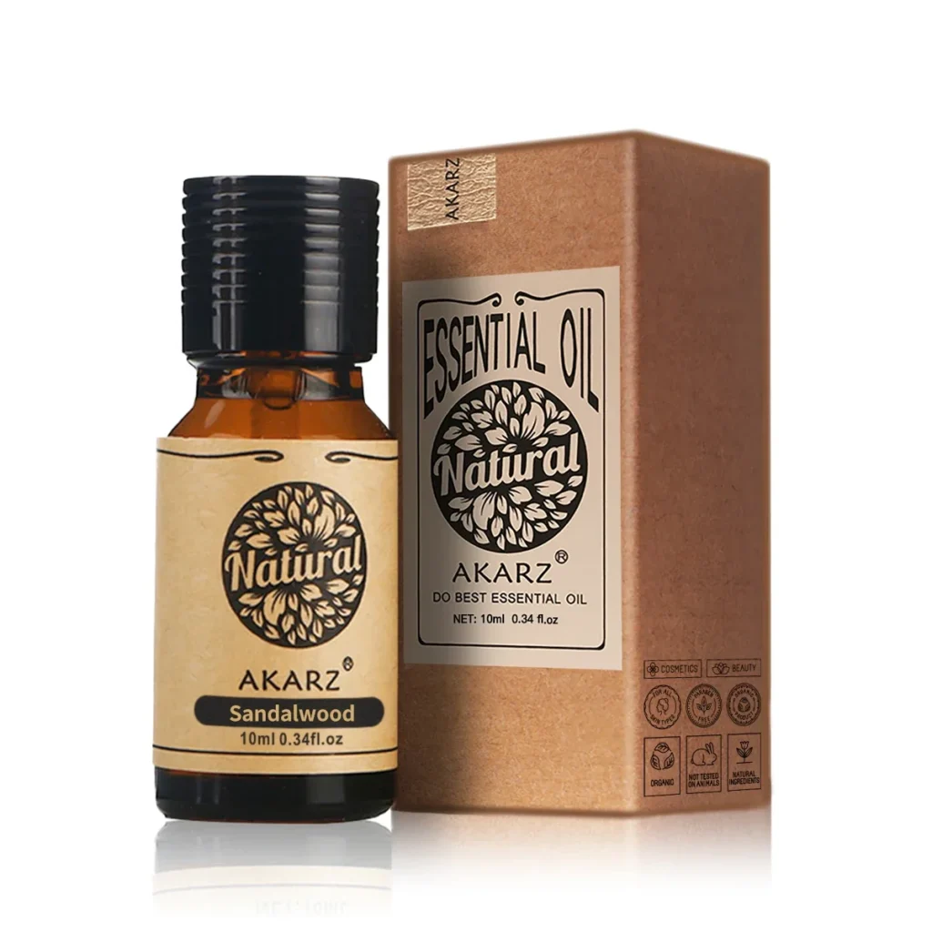 AKARZ Sandalwood Essential Oil Natural for Skin Body Care Diffuser Candle Soap Making DIY Massage Aroma aceites esenciales