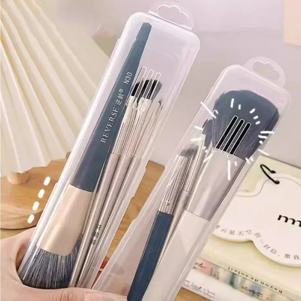 Cosmetic Brush Storage Box Portable Travel Multiple Size Cutlery Storage Transparent Design Multifunctional Tableware Container - Image 3