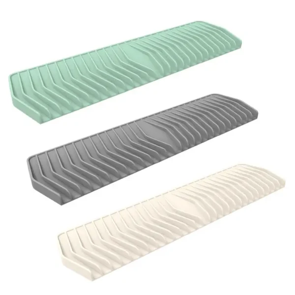 35x9 cm Silicone Tableware Cushion Anti Slip Sink Tray Kitchenware Protection Mat Dish Drying Cushion Pad Storage Sink Drain Mat