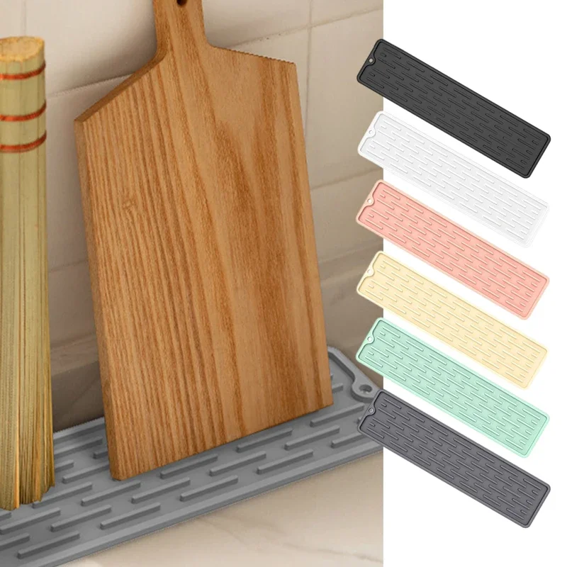Silicone Drainer Mat Anti Slip Sink Tray Tableware Cushion Organizer Kitchenware Protection Mat Storage Rack Kitchen Accessories