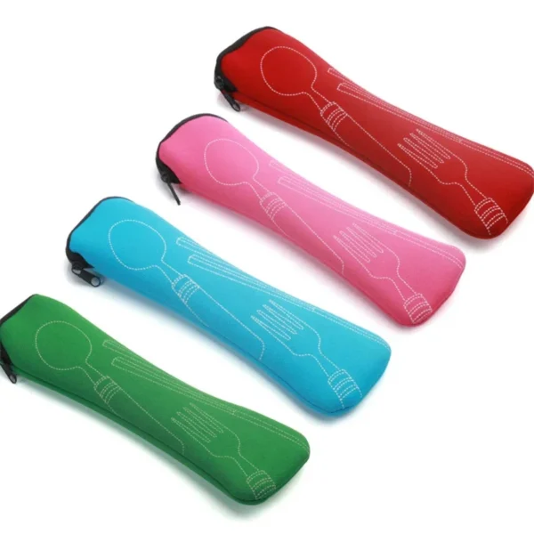 Portable Tableware Bag Travel Packaging Storage Box Dinnerware Picnic Fork Spoon Bag Cutlery Bag Dinner Set Without Dinnerware - Image 2