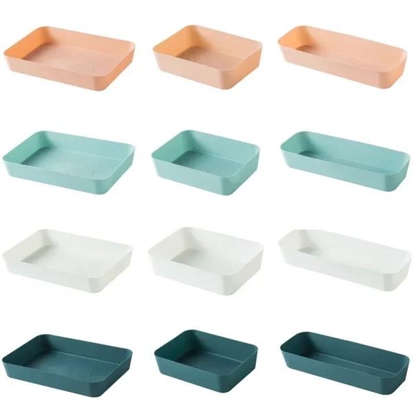 Large Capacity Storage Box Small Box Clearer Classification Kitchen Partition Plastic Tableware White For Storing Small Items - Image 6