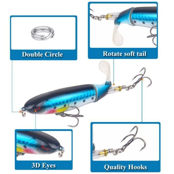 Road Sub-bait Propeller Tractor Hard Bait Floating Water Pencil Lure Bait - Image 2